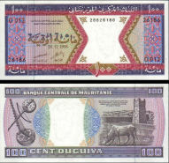 *100 Ouguiya Mauritánia 1974-2002, P4 UNC - Kliknutím na obrázok zatvorte -